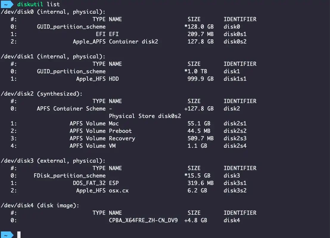diskutil-list