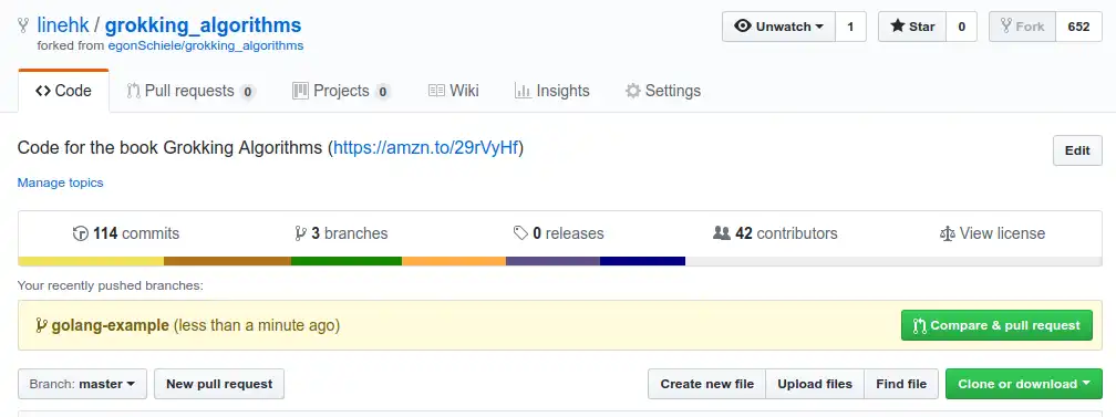 Compare & pull request 方式